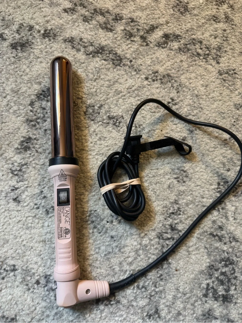 L’ange Pink Curling Wand Hair Styler with Swivel Cord